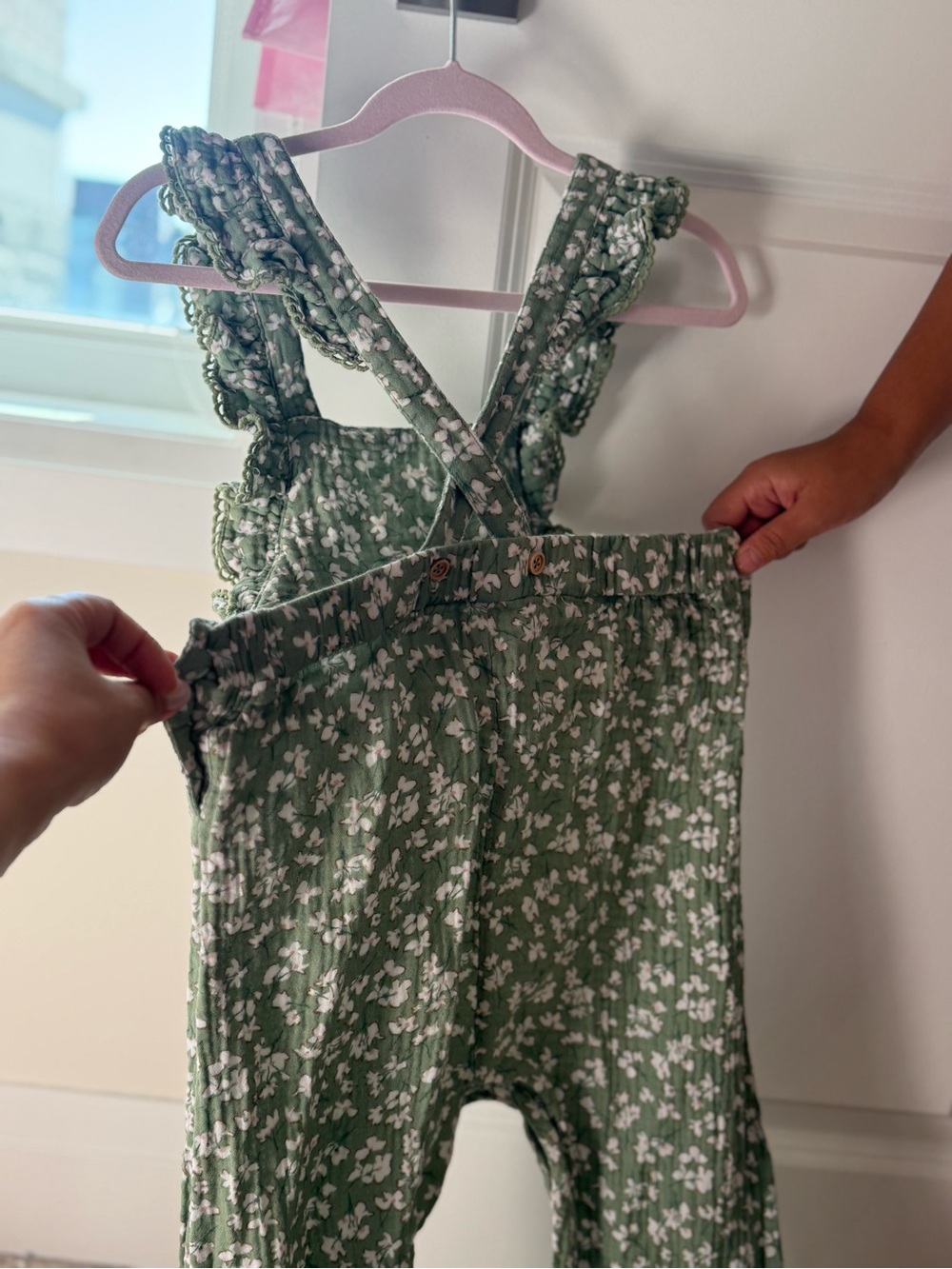 Deux Par Deux Girls Muslin Overalls (size 8)
